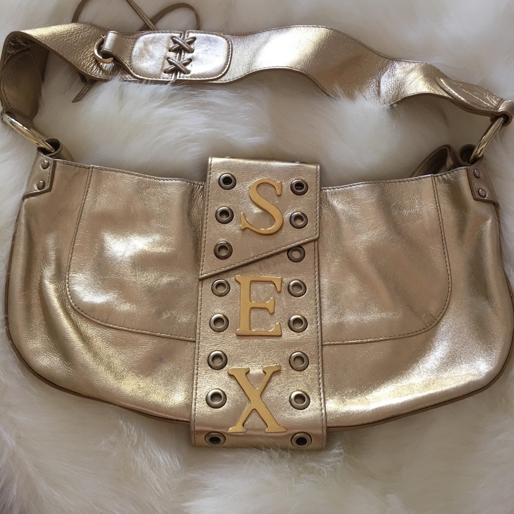 Dolce & Gabbana gold leather shoulder bag